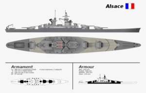 Battleship Drawing Fictional - Alsace Class Battleship #2420495