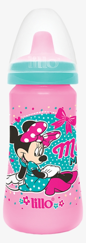 Copo Lillo Colors Disney 300ml 302931 Minnie Rosa - Minnie Mouse Water Canteen & Lunch Box Set #2420516