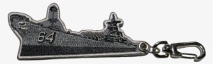 Battleship Wisconsin Embroidered Keychain - Keychain #2421044