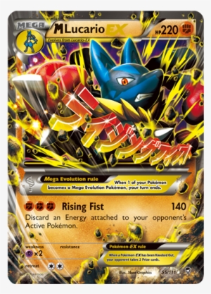 Containing More Than 110 New Cards, Xy Furious Firsts - Lucario Mega Evolution Card #2421155