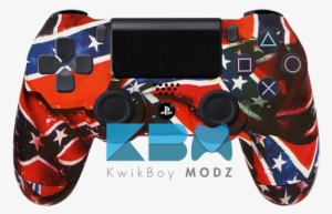 Rebel Flag Custom Ps4 Controller - Kwikboy Modz #2421580