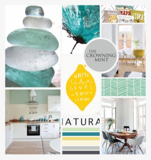 The Crowning Mint Styleboard - Hot Pink Herringbone Mouse Pad #2421705