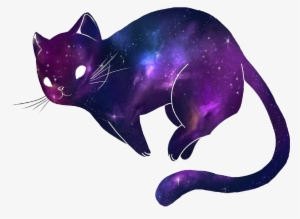 Cat Kawaii Galaxy Cute Spacefreetoedit Clip Art Download - Kawaii Galaxy Cat #2421706