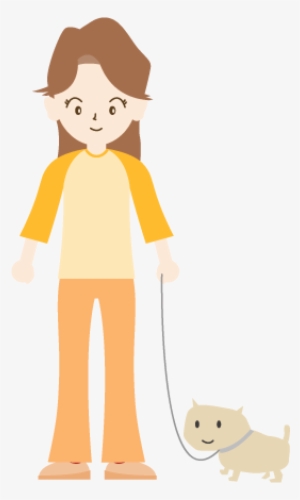 A Woman Walking A Dog / A Youth - Illustration #2422788