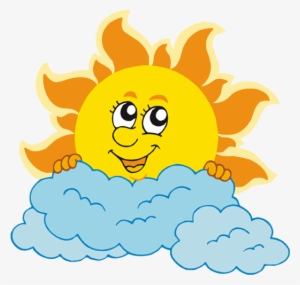 Sol Infantil Png Png Royalty Free Stock - Cartoon Sun And Clouds #2423040