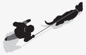 Man Walking With Dog - Illustration #2423084