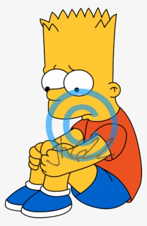 Sad Bart Png Clip Art Transparent Library - Sad Bart Simpson Png #2425633