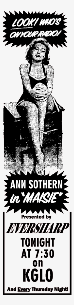 Eversharp's The Adventures Of Maisie Spot Ad From July - The Adventures Of Maisie #2434245