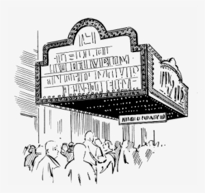 Free Theatre Building Cliparts Download Clip Art - Theatre Clipart Black And White #2434771