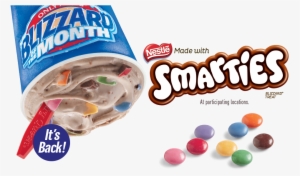 Next Week At Dairy Queen Canada You Can Enjoy Your - Dairy Queen Smarties Blizzard #2435002