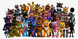 Fnaf World - Fnaf All Animatronics Png #2435359