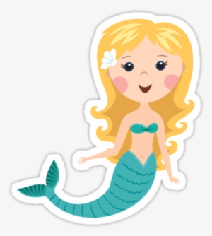 "cute Blond Cartoon Mermaid Stickers" Stickers By Mheadesign #2436640