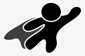 Super Hero B/w Clip Art At Clker - Symbol Of A Hero #2439001