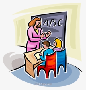 Teacher Teaching Sign Language Royalty Free Vector - Teacher Teaching #2439026