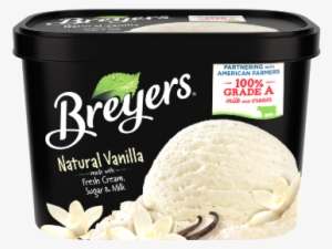 Breyers Ice Cream Natural Vanilla 48 Oz - Breyers Strawberry Ice Cream #2440316