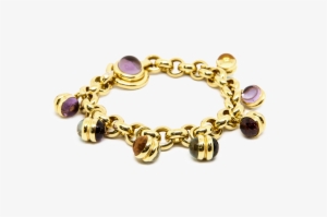 Multi Colors Stones & Gold Bracelet - Bracelet #2444428