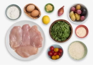 Parmesan Crusted Chicken With Roasted Potatoes & Cherry - Salad #2444527