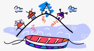 Vector Illustration Of Rowboat Or Row Boat Watercraft - Morality #2444861