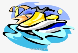 Sea Doo Royalty Free Vector Clip Art Illustration - Seadoo Clipart #2444899