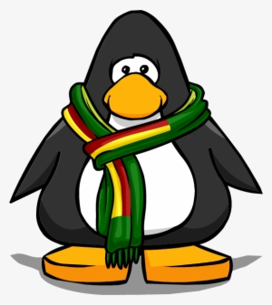 Tri-color Scarf Player Card - Club Penguin Blue Tux #2445014