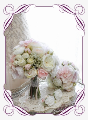 An Elegant And Romantic Silk Artificial Wedding Bridal - Flower Bouquet #2445166