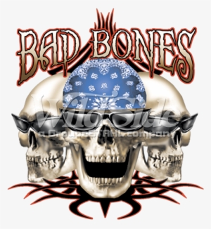 Bad Bones - 17 Inch Laptop Sleeve Bad Bones Skulls Sunglasses #2445775