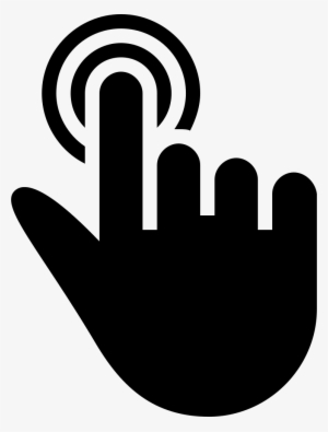 Touch Of One Finger Of Solid Black Hand Symbol Comments #2445938