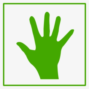 Computer Icons Hand Symbol Green Circle - Green Hand Clipart #2445996