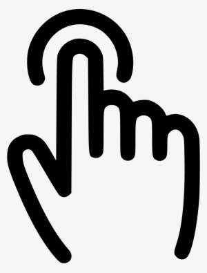 Jpg Black And White Stock Swipe Tap Press Click Touch - Point And Click Icon #2445998