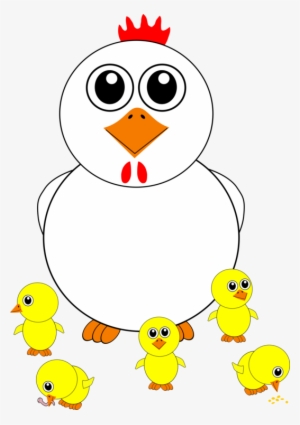 Chicken And Chicks Kifaranga Drawing Hen - Cartoon Chicken With Chicks #2446228