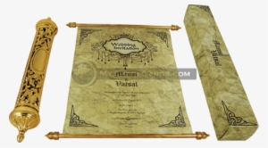 Click To View Full Size Photo Scroll Wedding Cards - Scroll Wedding Cards India #2446666