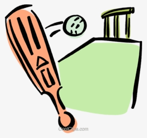 Cricket Bat And Ball Royalty Free Vector Clip Art Illustration #2446843