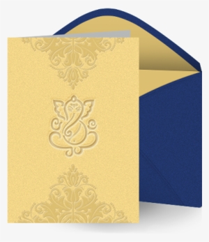 Creative Blue Design Wedding Card - Motif #2446986
