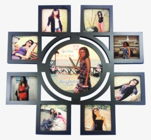 Collage With Clock - Gift Photo Frame Png #2447253