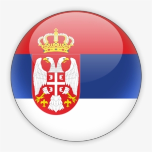 Glossy Round Flag Of Serbia - Bandera De Serbia Png #2448377