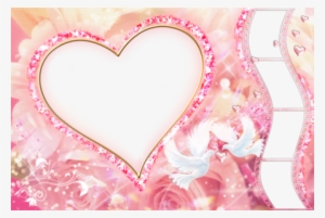 Romantic Love Frames Png Frame Photoshop Love Love - Pink Flying Heart Earrings #2448966