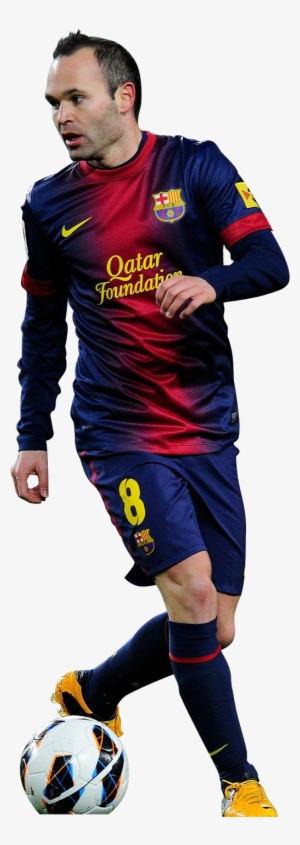 Iniesta Render Hd Photoshop A Png Barcelona Soccer - Soccer Player Hd Png #2449302