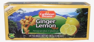 Caribbean Dreams Ginger Lemon 24 Tea Bags 100% Jamaican #2449563