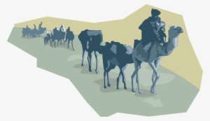 Vector Illustration Of Beast Of Burden Camel Dromedary - Nomads Clipart #2450185