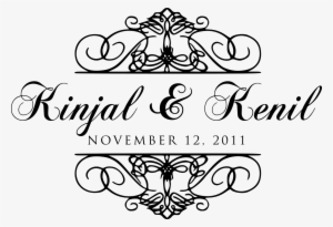 The Bride And Groom Requested Their Names To Be In - Wedding Name Design Png #2451557