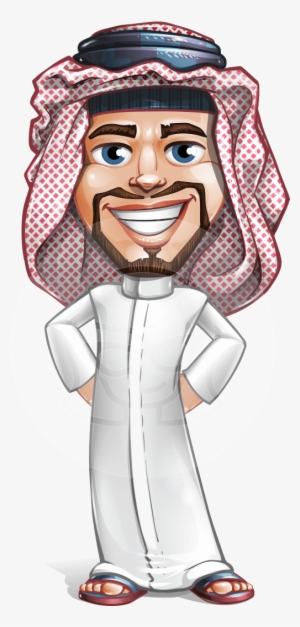 A Male Character With Arab Roots Wearing - Arab Cartoon Character #2451730