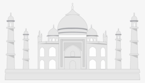 Black Taj Mahal Background - Taj Mahal Clip Art Png #2452618