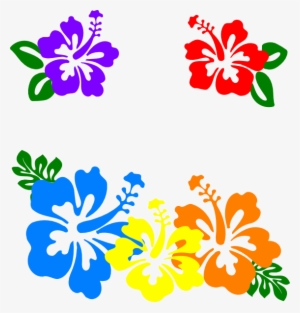 Hibiscus Clipart Colorful Flower - Hibiscus Flowers Clipart Png #2452707