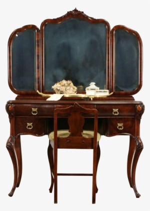 Vanity, Dressing Table Or Desk W/ Mirrors & Chair, - Desk #2452936