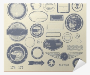 Empty Rubber Stamps With Copyspace For Your Text Poster - Rubber Stamp #2453932