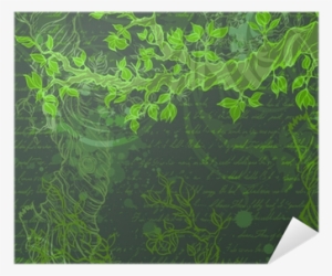 Night Vintage Garden Background With Tree Branch Poster - Branch #2454566