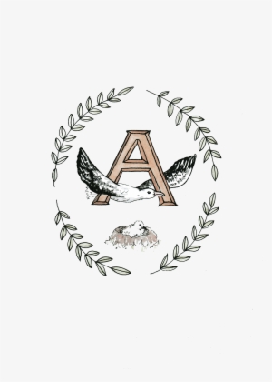 Alphabet Art Print Hand Painted Watercolour Design - Emblem #2454850