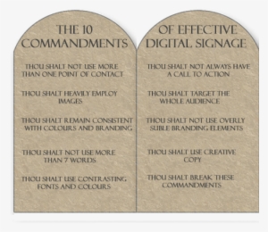 10 Commandments Of Effective Digital Signage-digital - Digital Commandments #2455005