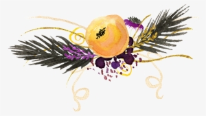 Flying Orange Flower Transparent Decorative #2455231