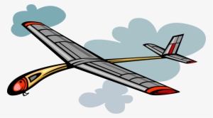 Vector Illustration Of Glider Heavier Than Air Aircraft - Aircraft #2455435